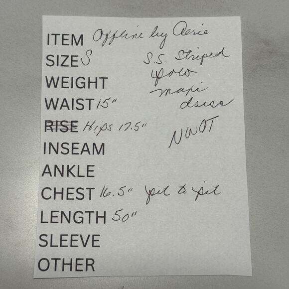 Offline by Aerie THUMBS UP POLO MAXI DRESS Size S Gray Stripe Short Sleeve NEW - Picture 11 of 11